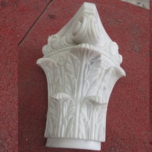 White marble pillar cap NSC010	